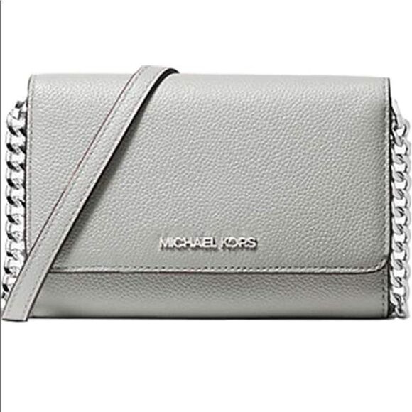 Michael Kors Handbags - Michael Kors Jet Set Medium Multifunction Phone Crossbody Handbag (Alumi…